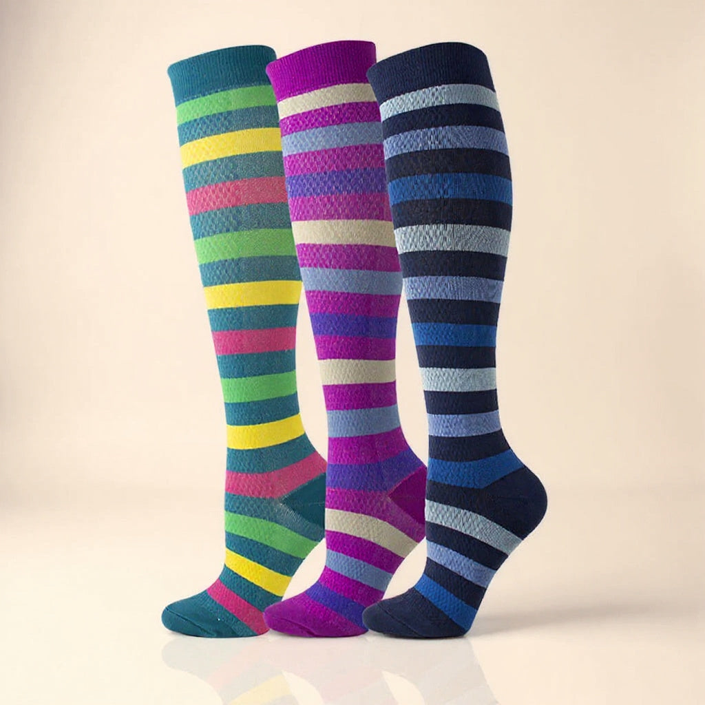 Striped Compression Socks – Comfy Legs, Classic Style